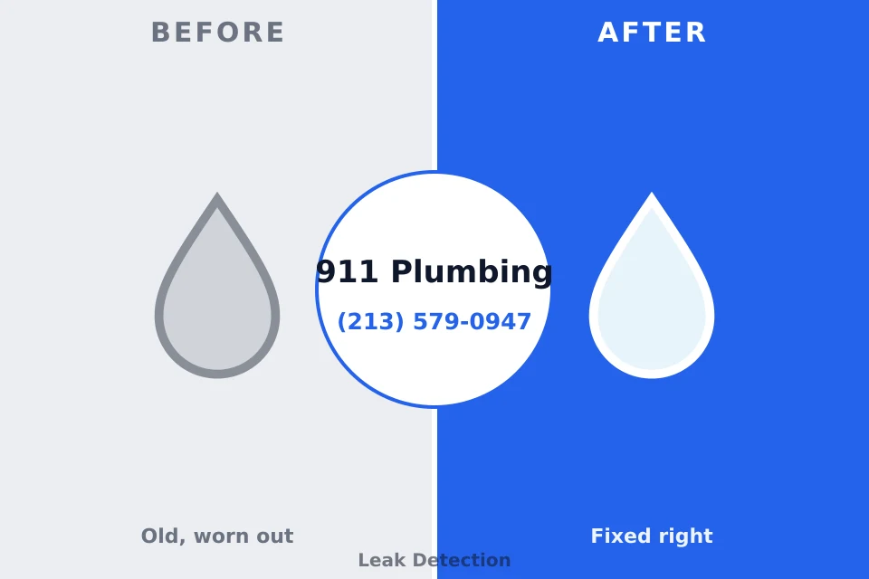 Before and after: plumbing repair Ellwood City, PA